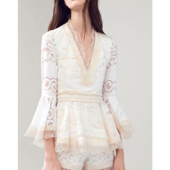 Alexis Alexina Lace Top in Pearl White NWT Sz. M - Picture 1 of 8
